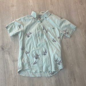 Billabong Teal button up Size Small kids